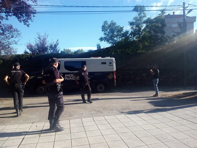 Pase a disposición judicial en Vigo de los detenidos 