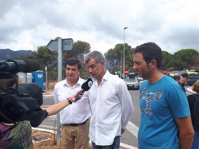 Cantó y Giner en la visita al incendio
