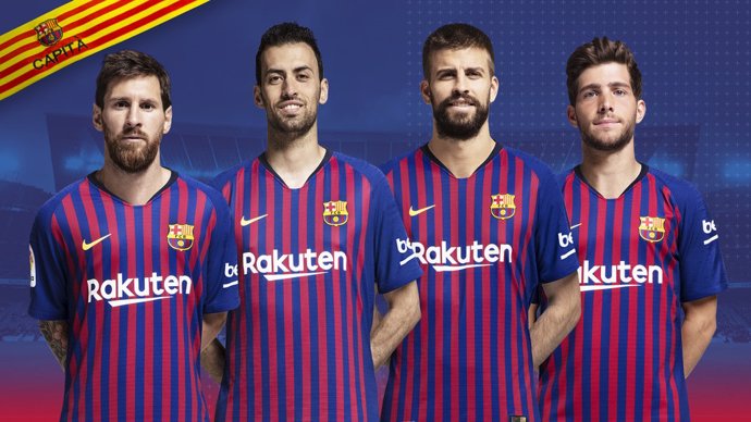 Leo Messi, Sergio Busquets, Gerard Piqué y Sergi Roberto capitanes Barcelona