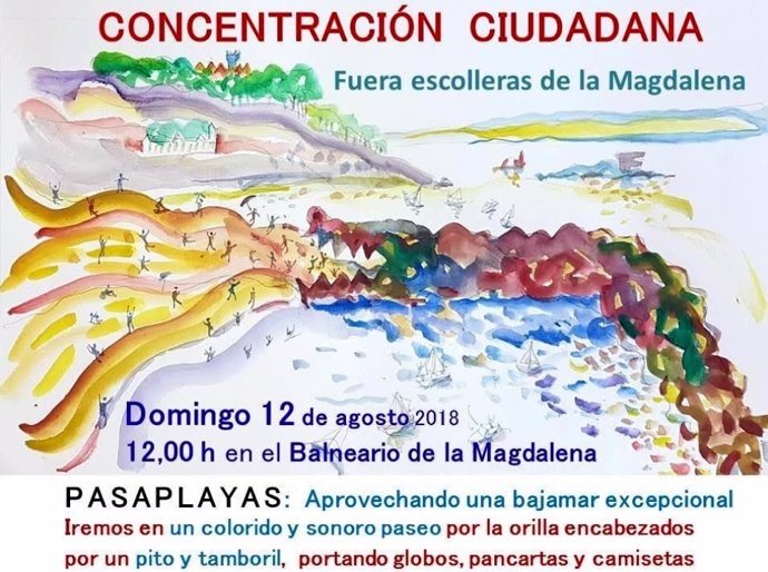 Cartel de la nueva concentración en contra de los diques de la Magdalena