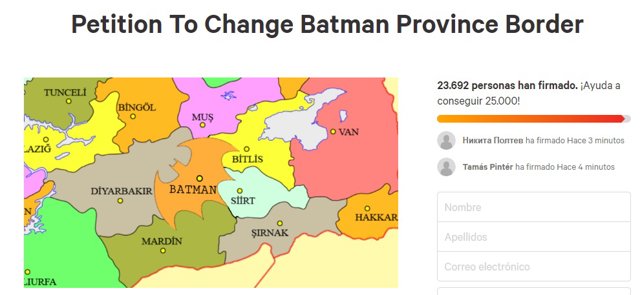 change petición