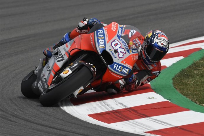 Andrea Dovizioso, en el Gran Premio de Catalunya.