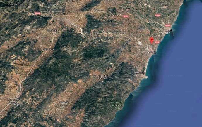 Vista satélite del municipio de Benicarló