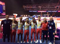 La selección masculina de artística acaba en sexto lugar el Campeonato de Europa
