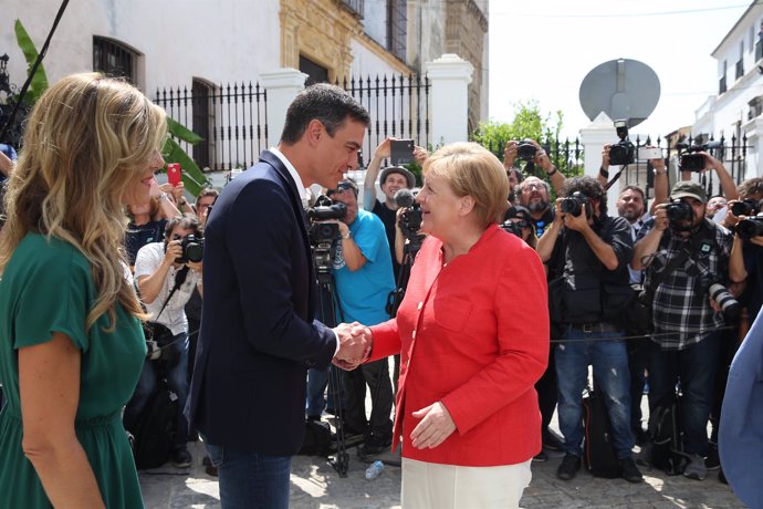 Reunión de Sánchez y Merkel en Sanlúcar de Barrameda, Cádiz