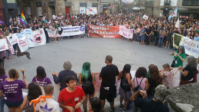 Protesta antitaurina en Pontevedra