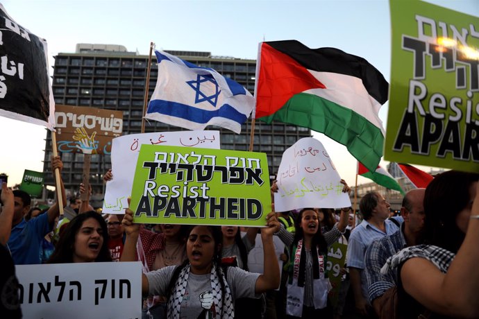 Protesta en Tel Aviv por Ley de Nacionalidad