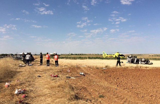 Valladolid.- Estado en el que quedó uno de los vehículos