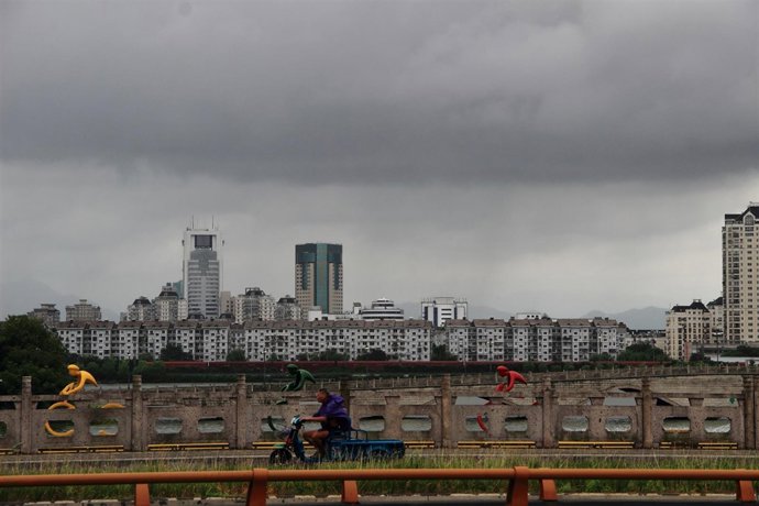 Llegada del tifón Yagi a la provincia de Zhejiang (China)