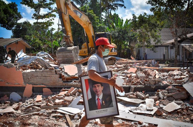 Daños provocados por el terremoto en Lombok
