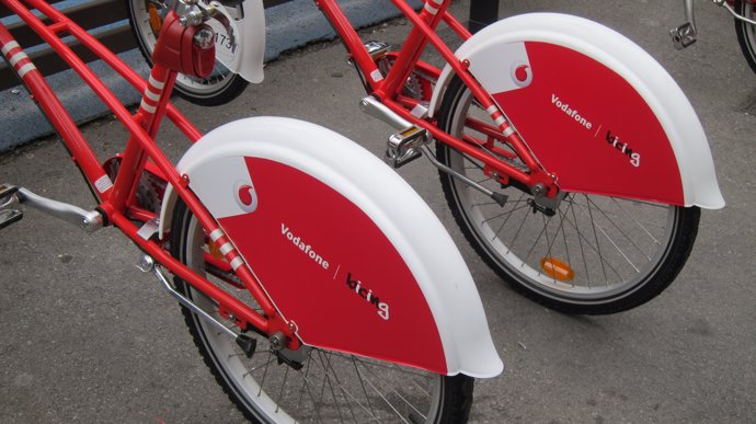 Bicicletes del Bicing, amb el patrocini de Vodafone