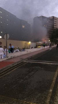 La Policía Local y Protección Civil colaboran en la evacuación parcial de La Candelaria