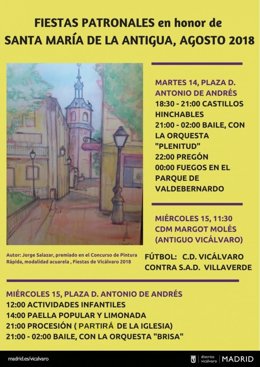 Cartel promocional de las fiestas de La Antigua