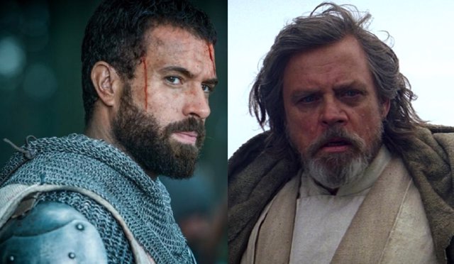 Tom Cullen en Knightfall y Mark Hamill en Star Wars: El despertar de la fuerza