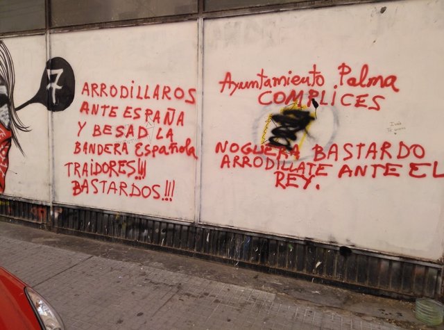 Detenido el autor de las pintadas realizadas contra Noguera y Picornell en Palma