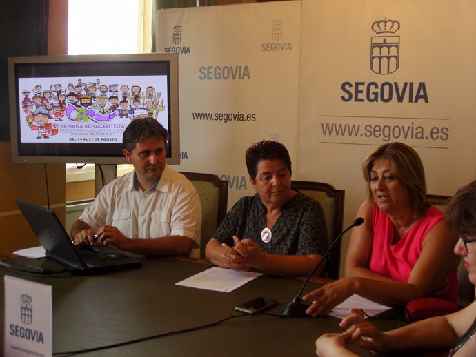  Segovia: Luquero (C) Y López (D) En La Presentación De La Feria 7-8-2018