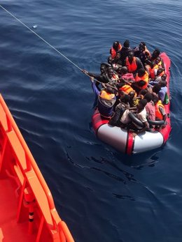 Inmigrantes rescatados este mes de agosto en Andalucía