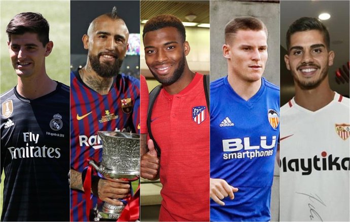 Courtois Arturo Vidal Lemar Gameiro André Silva montaje collage