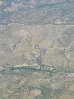 Incendio en el límite con Quéntar