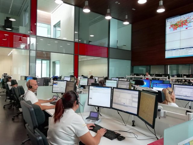 Centro de Coordinación de Emergencias (Cecem 112) en Jaén.