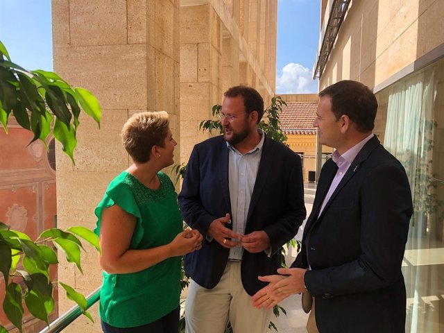Noelia Arroyo, Pepe Guillén y Marco Antonio Fernández en el Moneo