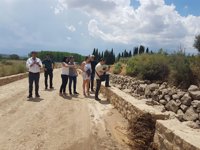 Evalúan las obras de encauzamiento de la rambla de Baza en Guadix (Granada) para mejorar posibles fallos