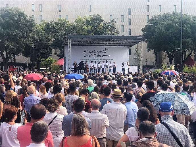 Acte del 1r aniversari dels atemptats gihadistes a Catalunya