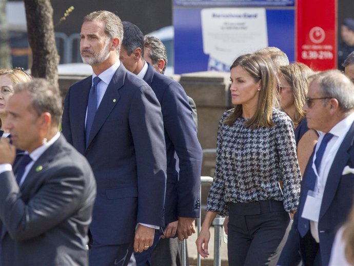 LOS REYES EN EL HOMENAJE A LAS VÍCTIMAS DE LOS ATENTADOS DEL 17 DE AGOSTO DE 201