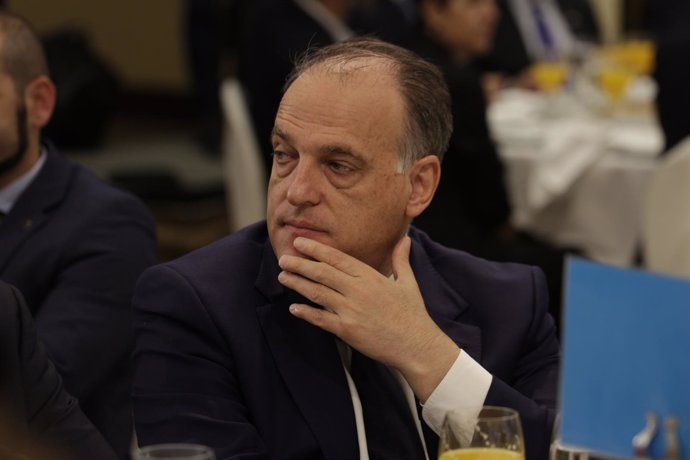 Javier Tebas en los Desayunos Deportivos de Europa Press