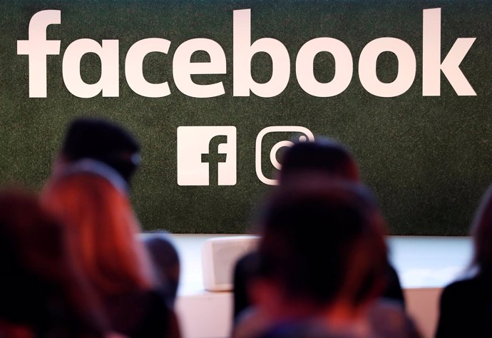 FILE PHOTO: A Facebook logo is seen at the Facebook Gather conference in Brussel