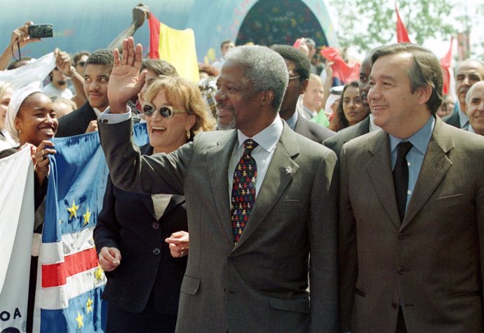 Kofi Annan y António Guterres