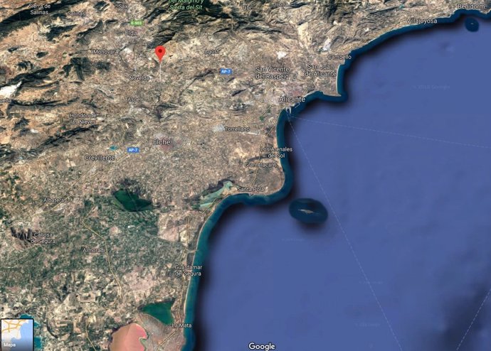 Vista satélite del municipio de Monforte del Cid