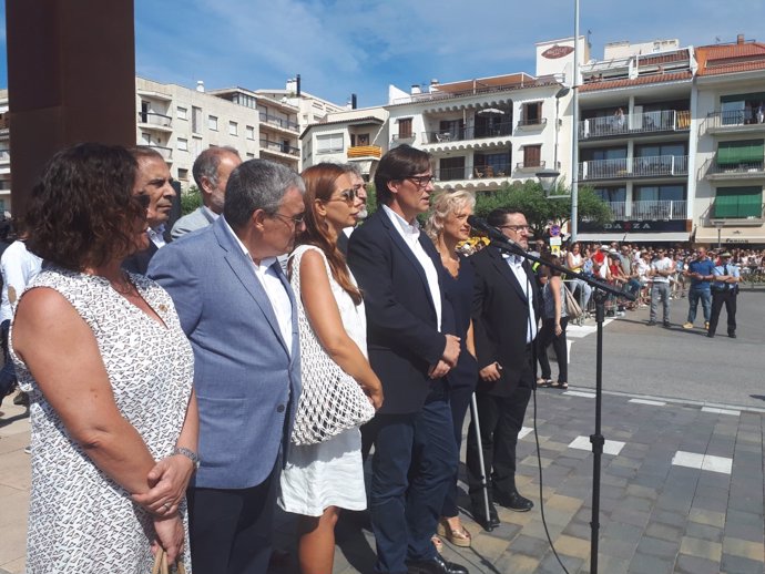 Salavdor Illa en l'acte de commemoració a Cambrils (Tarragona)