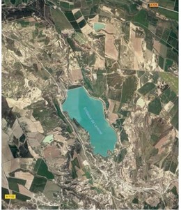 Plano de riegos en Bardenas