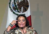 La expresidenta del sindicato de profesores de México Elba Esther Gordillo promete seguir la lucha sindical