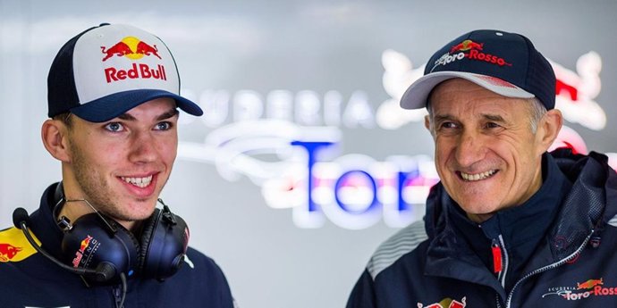 Pierre Gasly y Franz Tost (Toro Rosso)