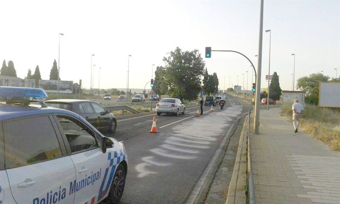 Lugar en el que se ha producido la caída del motorista