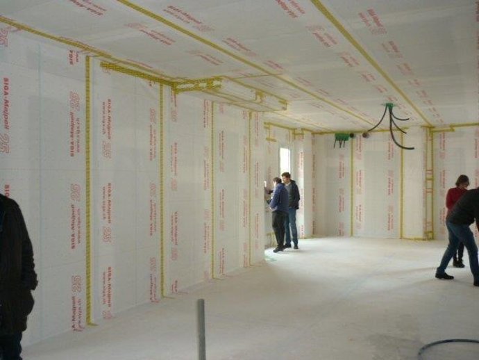 Vista interior del local durante las obras