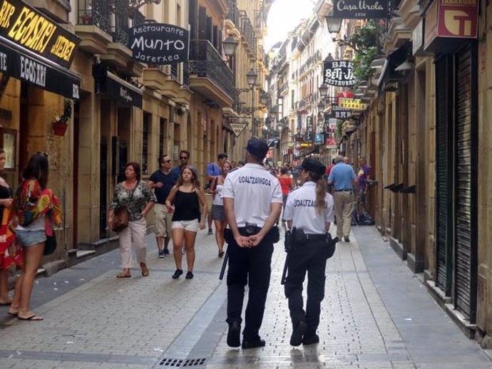Guardias municipales en San Sebastián
