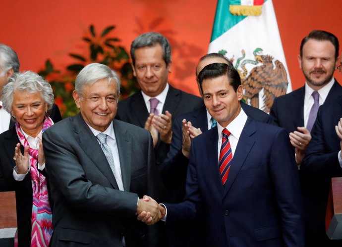 Presidente electo Andres Manuel Lopez Obrado y Peña Nieto