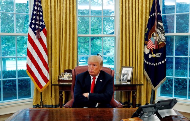 Donald Trump en el Despacho Oval de la Casa Blanca