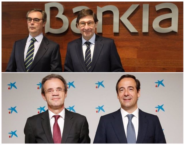 Presidentes y CEOs de Bankia y CaixaBank