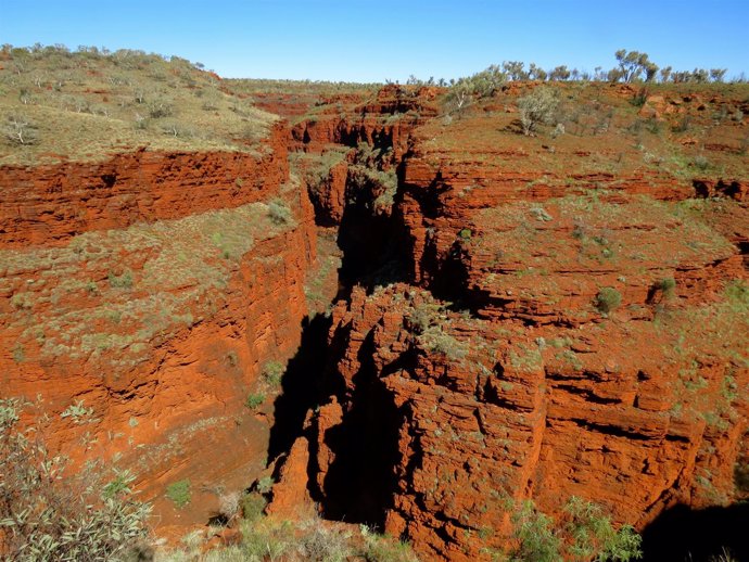 Depósitos de hierro en el Parque Nacional Karijini (Australia)