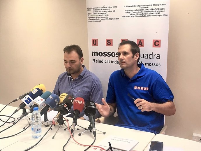 El president del sindicat Uspac David Lijarcio el secretari Francesc Vidal