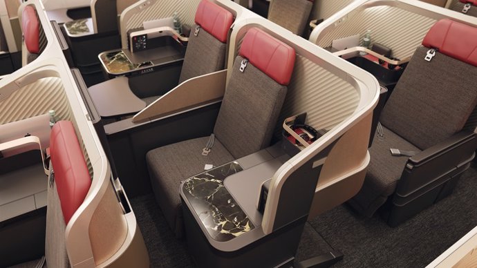 Interior de las nuevas cabinas 'premium business' de LATAM Airlines