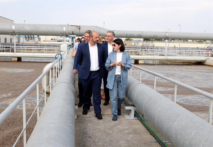 El vicepresidente de la Comunidad, Pedro Rollán, durante su visita a Pinto