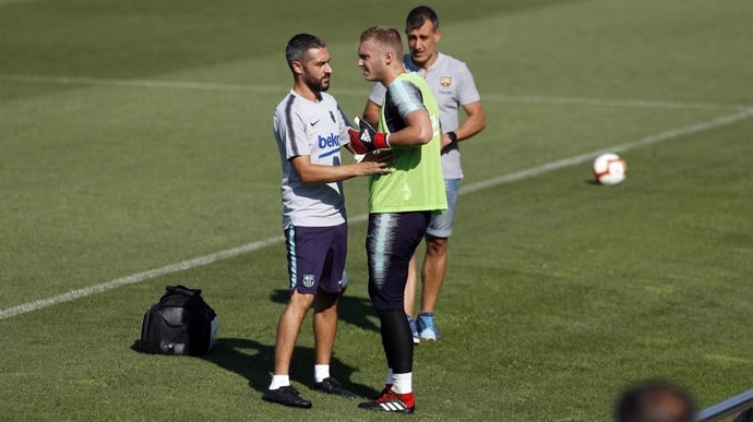 Jasper Cillessen se lesiona durante el entrenamiento del Barcelona