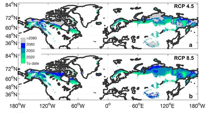 Mapa de la vegetación ártica en los próximos años