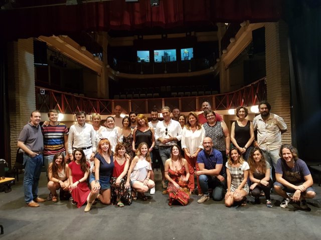 Asistentes al reciente Campus de Cine Miguel Picazo en el Teatro de la Merced.