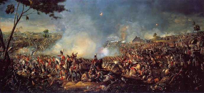 Pintura 'The Battle of Waterloo', de William Sadler